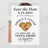 Save The Date Mariage photo Pizza Amore (Devant / Derrière)