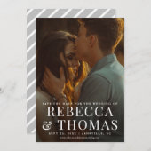 Save The Date Mariage photo portrait moderne enregistrer la date (Devant / Derrière)