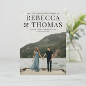 Save The Date Mariage photo portrait moderne enregistrer la date (Debout devant)