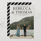 Save The Date Mariage photo portrait moderne enregistrer la date (Devant / Derrière)