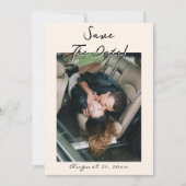 Save The Date Mariage photo rétro manuscrit tiré Quirky Bold (Devant)