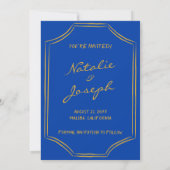 Save The Date Mariage photo Retro Pinstripe Italie manuscrit (Dos)