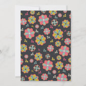 Save The Date Mariage photo Retro Super de Flower Power 70 (Dos)