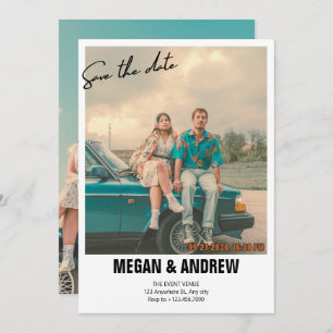 Save The Date mariage photo rétro vintage