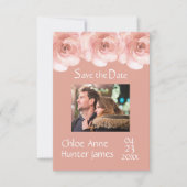 Save The Date Mariage photo Rose (Devant)