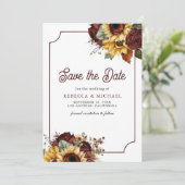 Save The Date Mariage photo Rose de Bourgogne (Debout devant)