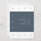 Save The Date Mariage photo Royal Blue Opulence Minimal (Devant)