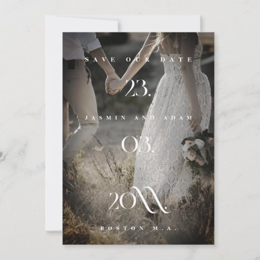Save The Date Mariage photo Royal Blue Opulence Minimal