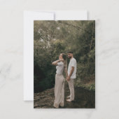 Save The Date Mariage Photo Rust & Vert Retro Gras (Dos)