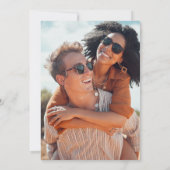 Save The Date Mariage Photo Rustique Cuir Outils Occidental (Dos)