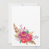 Save The Date Mariage photo safari floral (Dos)