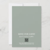 Save The Date Mariage photo Sage Green (Dos)