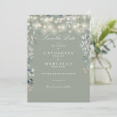 Save The Date Mariage photo Sage Green Floral (Debout devant)
