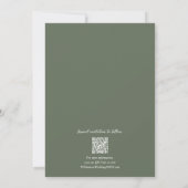 Save The Date Mariage photo Sage Green QR Code (Dos)