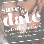 Save The Date Mariage photo Sauvegarder la date Moderne Minimali