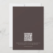 Save The Date Mariage photo script terreux brun automnal minimal (Dos)