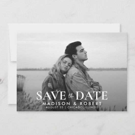 Save The Date Mariage photo simple (Devant)