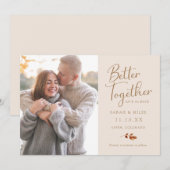 Save The Date Mariage Photo Simple Automne (Devant / Derrière)