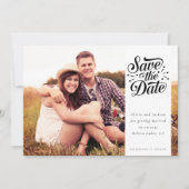 Save The Date Mariage photo simple de typographie (Devant)