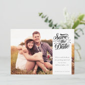 Save The Date Mariage photo simple de typographie (Debout devant)