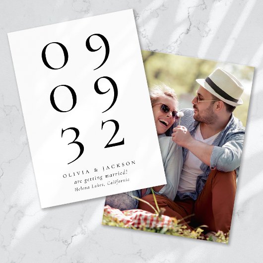 Save The Date Mariage photo simple de typographie