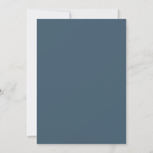 Save The Date Mariage photo simple Dusty Blue (Dos)