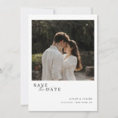 Save The Date Mariage Photo Simple Écriture Classique (Devant)
