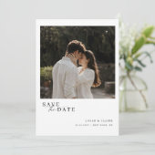 Save The Date Mariage Photo Simple Écriture Classique (Debout devant)