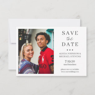Save The Date Mariage photo simple élégant moderne