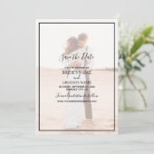 Save The Date Mariage photo simple et élégant (Debout devant)