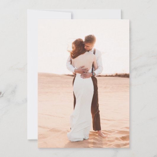 Save The Date Mariage photo simple et élégant (Dos)