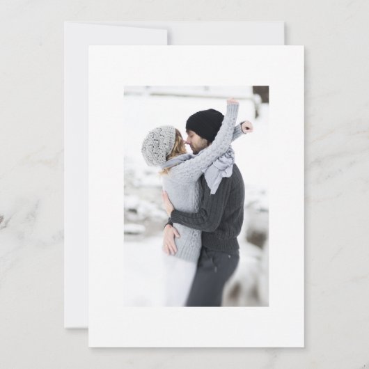 Save The Date Mariage photo simple et moderne (Dos)