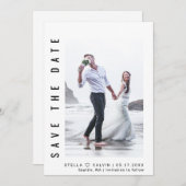 Save The Date Mariage photo simple et moderne (Devant / Derrière)