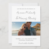 Save The Date Mariage photo simple et moderne (Devant)