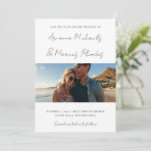 Save The Date Mariage photo simple et moderne (Debout devant)