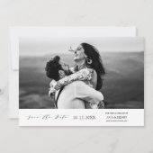Save The Date Mariage photo simple moderne (Devant)
