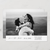 Save The Date Mariage photo simple moderne (Devant / Derrière)