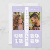 Save The Date Mariage photo simple moderne en gras (Devant)