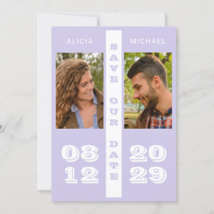 Save The Date Mariage photo simple moderne en gras
