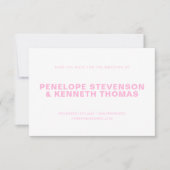 Save The Date Mariage photo simple moderne Fiançailles rose (Devant)