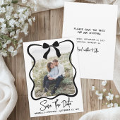 Save The Date Mariage Photo Simple Noir Blanc