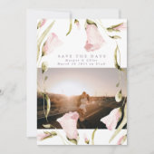 Save The Date Mariage photo Spring Bold Fleurs sauvages Boho (Devant)