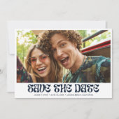 Save The Date Mariage photo super Retro QR Code (Devant)
