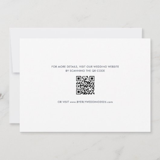 Save The Date Mariage photo super Retro QR Code (Dos)