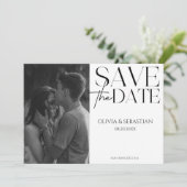 Save The Date Mariage photo texte de typographie tendance (Debout devant)