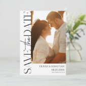 Save The Date Mariage photo texte de typographie tendance (Debout devant)