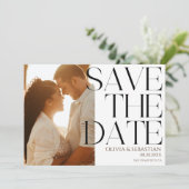 Save The Date Mariage photo texte superposition de la typographi (Debout devant)