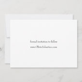 Save The Date Mariage photo texte superposition de la typographi (Dos)