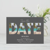 Save The Date Mariage photo Tropical Beach Couple (Debout devant)