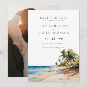 Save The Date Mariage photo Tropical Beach Destination